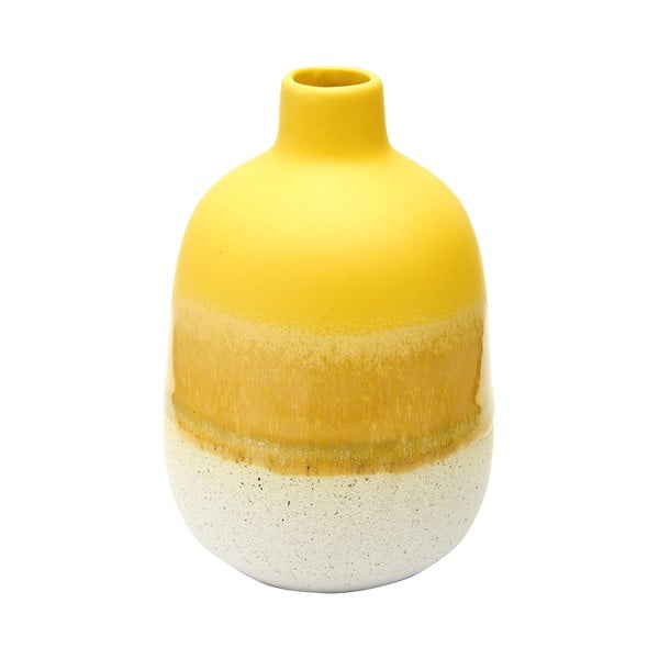 Bohemian Home Mojave sárga-fehér váza - Sass & Belle