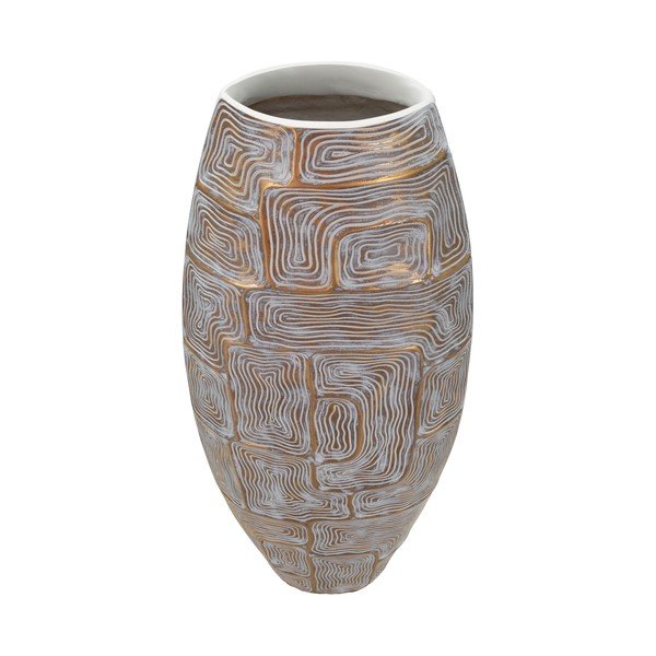 Aranyszínű poligyanta váza (magasság 59,5 cm) Eclips – Mauro Ferretti-image-2