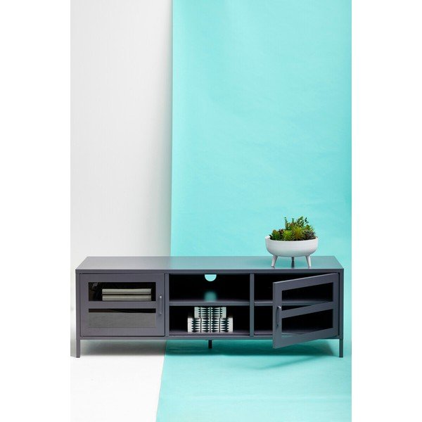 Szürke acél TV-állvány 150x50x45 cm Acier – Premier Housewares-image-1
