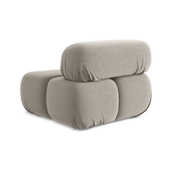 Bézs bársony kanapé modul Lokua – Makamii-image-3