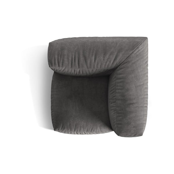 Szürke bársony kanapé modul (variálható sarok) Martina – Micadoni -image-3