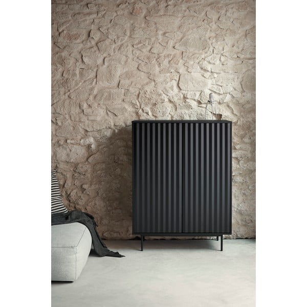 Sierra fekete magas komód 97x130 cm - Teulat-image-1