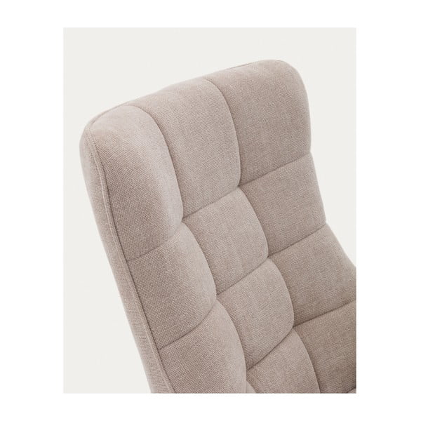 Bézs forgó zsenília fotel Teryl – Kave Home-image-4