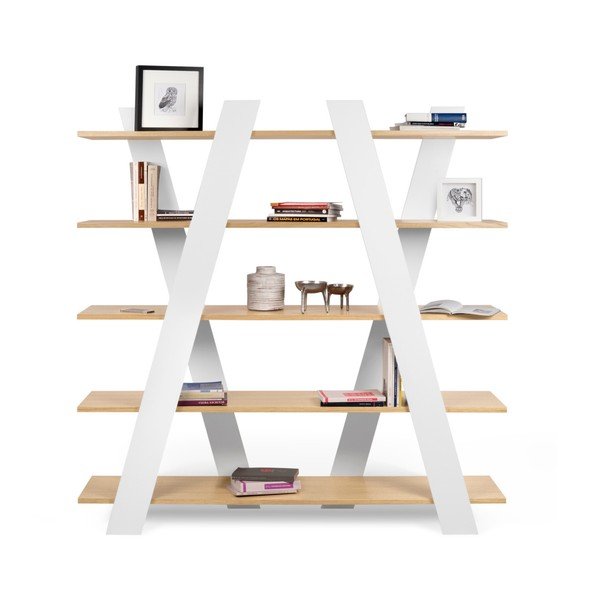 Wind Oak fehér könyvespolc - TemaHome-image-3