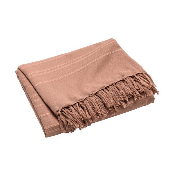 Terrakotta színű pamut ágytakaró 125x150 cm Lilia – douceur d'intérieur