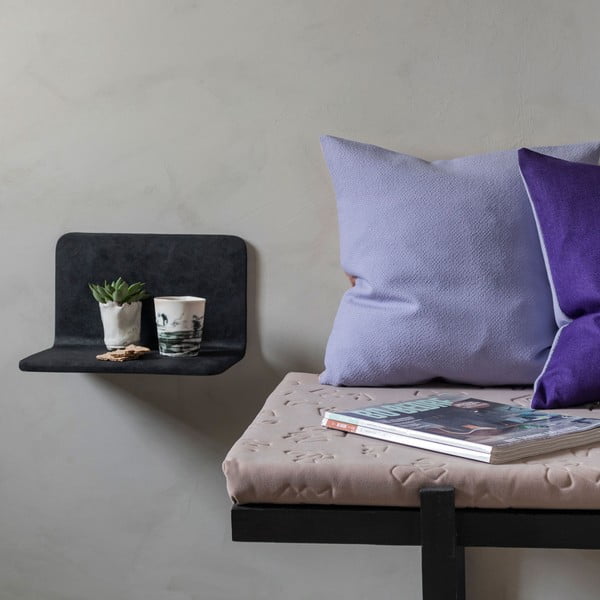 Fekete fali polc kő dekorral Art Studio – Mette Ditmer Denmark-image-1