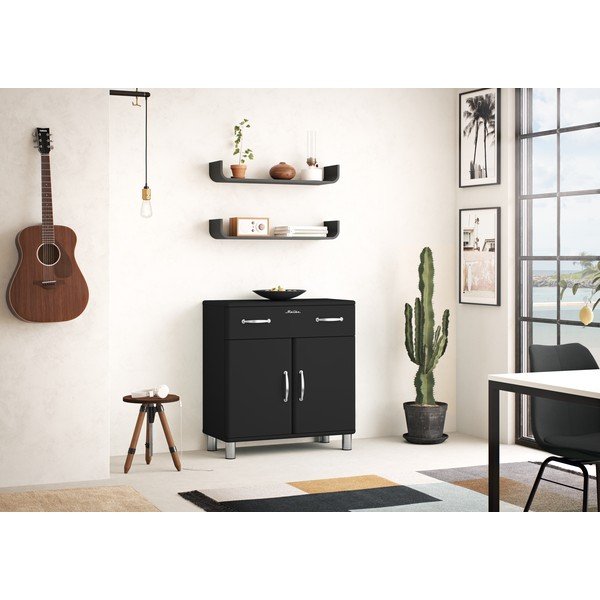 Flower fekete falipolc - Tenzo-image-2