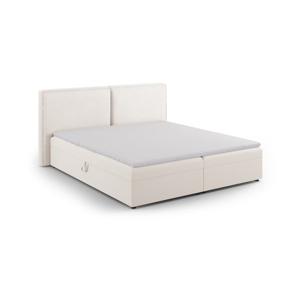 Krémszínű ágyneműtartós boxspring ágy 180x200 cm Arendal – Cosmopolitan Design