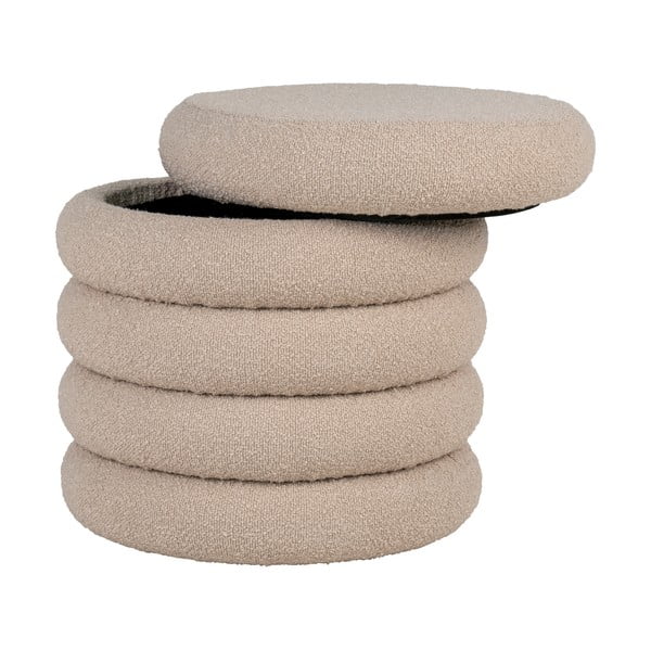 Bézs buklé puff Brooklyn – House Nordic-image-1