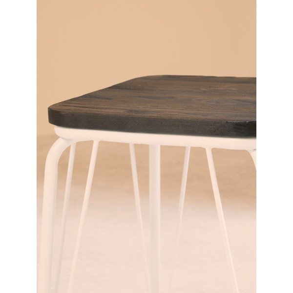 Fehér-sötét natúr színű szilfa ülőke District – Premier Housewares-image-4