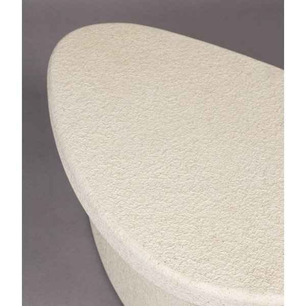 Bézs dohányzóasztal márvány dekorral 49x74 cm Veda – Dutchbone-image-3