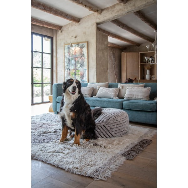 Bézs gyapjú puff Fields – Lorena Canals-image-1