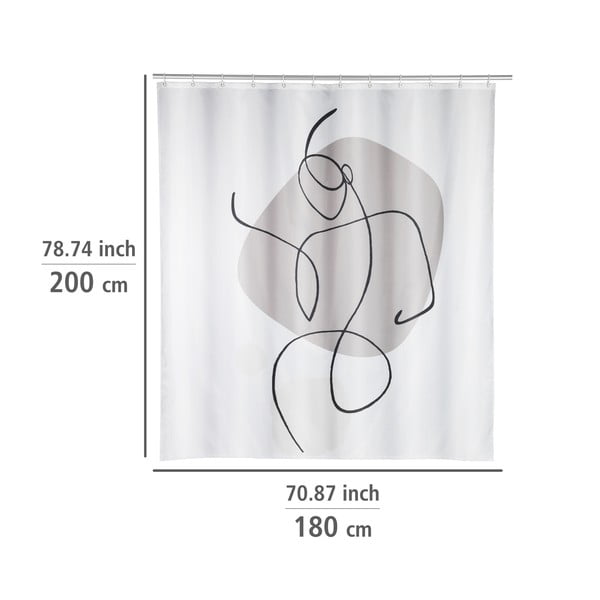 Zuhanyfüggöny 180x200 cm Ladyline – Wenko-image-1