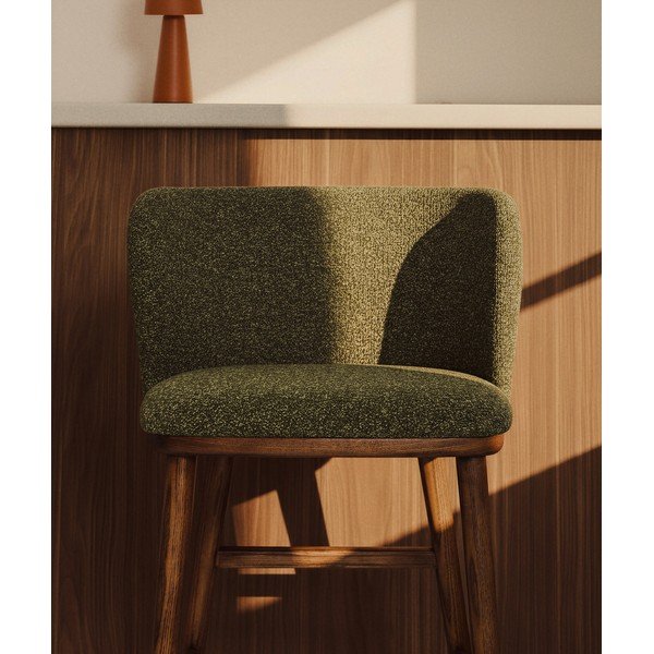 Sötétzöld kárpitozott bárszék (ülésmagasság 75 cm) Ciselia – Kave Home-image-2