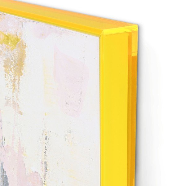 Nyomtatott keretezett vászon kép kézzel festett részletekkel 102x102 cm New Age Yellow – Malerifabrikken-image-2