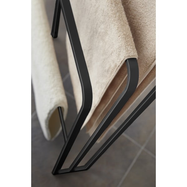 Tower fekete fém törölközőtartó - Yamazaki-image-3