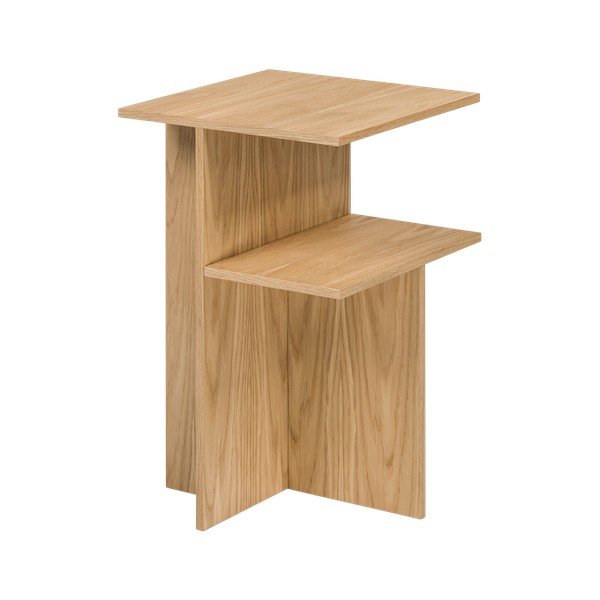 Natúr színű éjjeliszekrény tölgyfa dekorral Atik – noo.ma-image-3