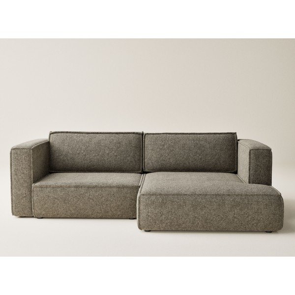 Barna zsenília kinyitható-tárolóhelyes sarokkanapé (jobb oldali-heverő résszel) Velto – Maison de Rêve-image-2