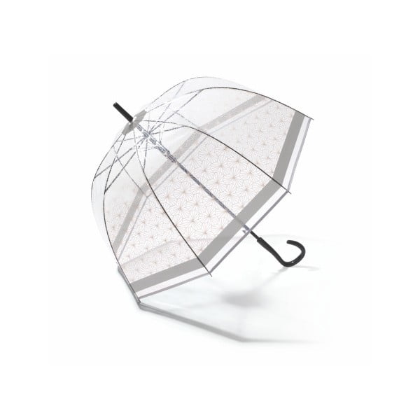Birdcage Symetric átlátszó esernyő szürke részletekkel, ⌀ 85 cm