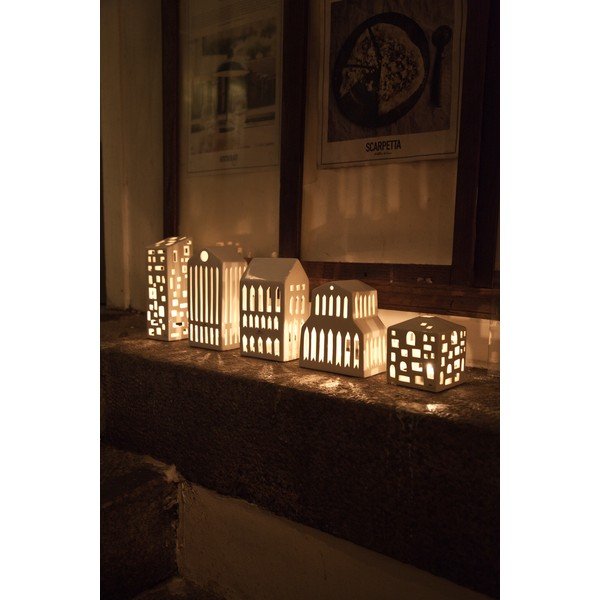 Urbania Lighthouse Pantheon fehér kerámia gyertyatartó - Kähler Design-image-3