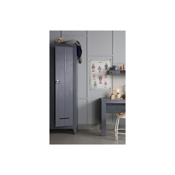 Kluis acélszürke gardróbszekrény - WOOOD-image-4