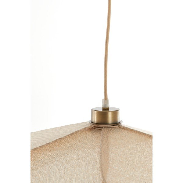 Krémszínű függőlámpa textil búrával Fyano – Light & Living-image-4