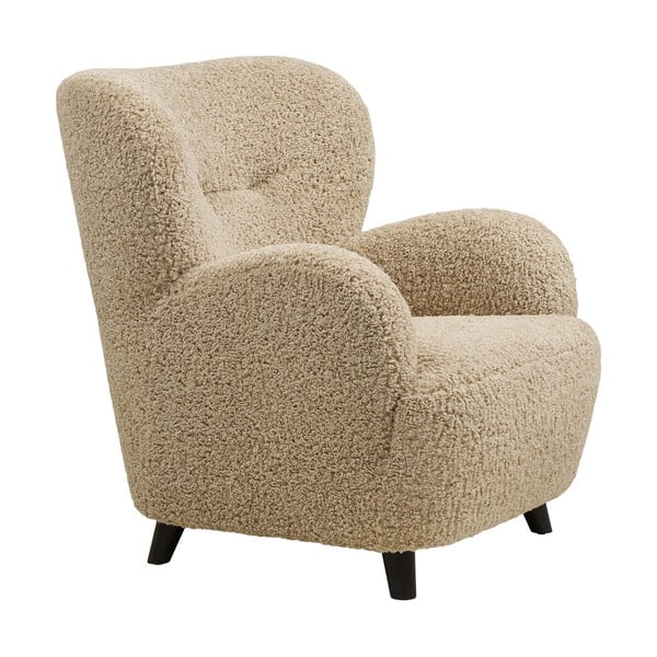 Világosbarna buklé fotel Lunaro – House Nordic-image-3