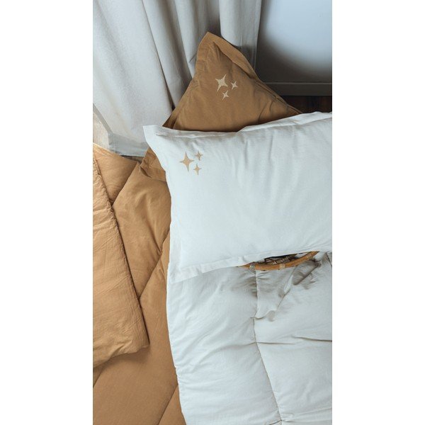 Fehér babaágynemű szett Stars – Malomi Kids-image-2