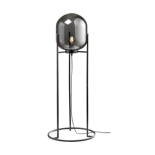 Fekete állólámpa üveg búrával (magasság 97 cm) Regi – Fischer & Honsel