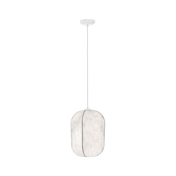 Fehér fém függőlámpa textil búrával ø 30 cm Pierida – Nova Luce