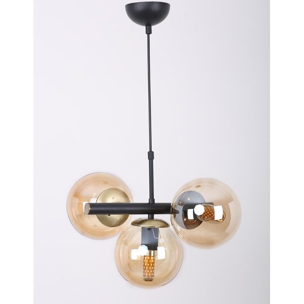 Sárga-fekete függőlámpa üveg búrával ø 15 cm Cascade – Squid Lighting-image-3