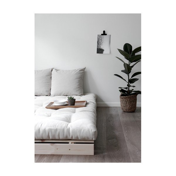 Roots Black/Light Grey világosszürke kinyitható kanapé - Karup Design-image-1