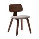 Bézs-sötétbarna étkezőszék diófa dekorral Gena – Kave Home