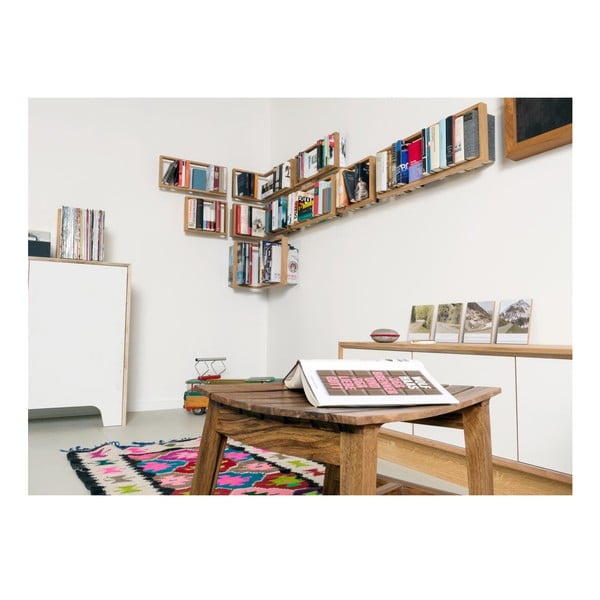 b4 tölgyfa könyvespolc, magasság 25 cm - das kleine b-image-3