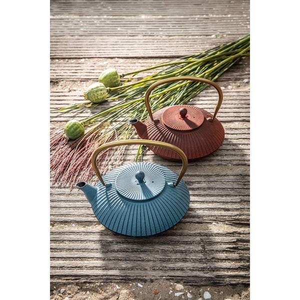 Kék öntöttvas teáskanna 1,1 l Linhai – Bredemeijer-image-4