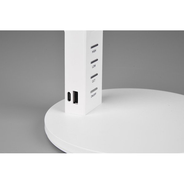 Matt fehér LED dimmelhető asztali lámpa (magasság 40 cm) Ava – Trio-image-2