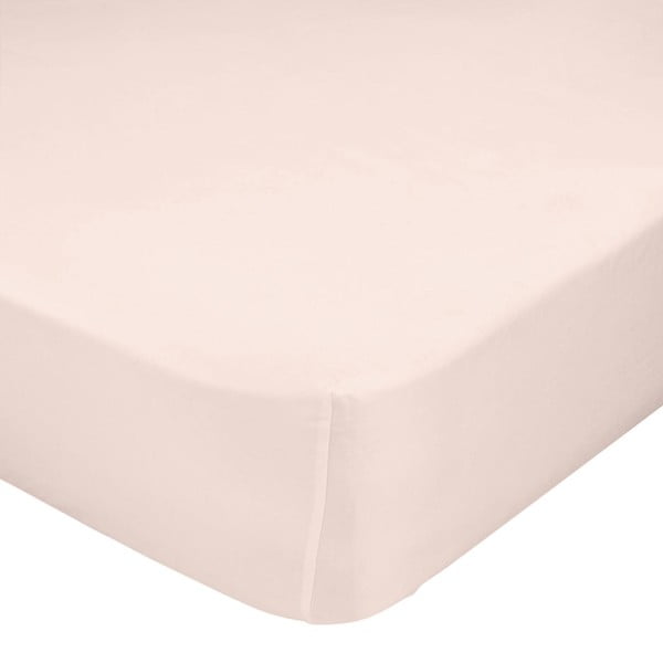 Basic világos rózsaszín rugalmas lepedő, 160 x 200 cm - Happy Friday