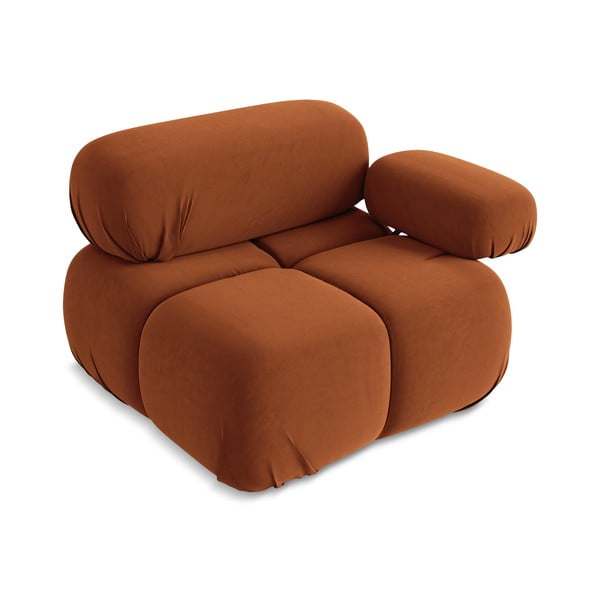 Narancssárga bársony kanapé modul (jobb oldali) Lokua – Makamii-image-3