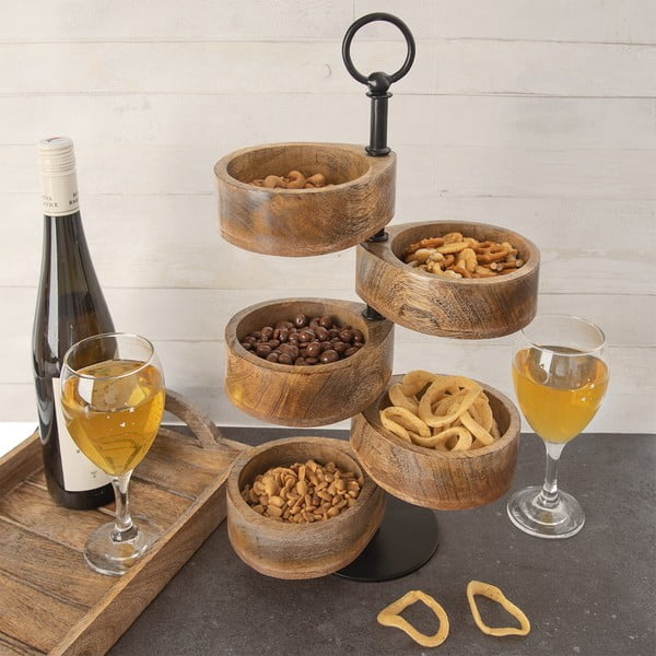 Fa emeletes kínálótálca Mango – Orion-image-1