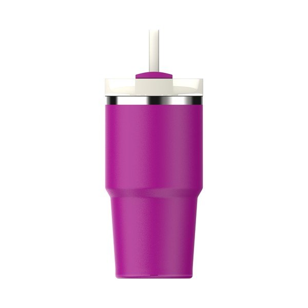 Rózsaszín rozsdamentes acél termosz szívószállal 600 ml Quencher H2.0 FlowState Tumbler Violet Blossom – Stanley-image-2