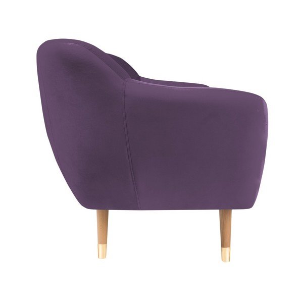 Benito lila bársony kanapé, 158 cm - Mazzini Sofas-image-3