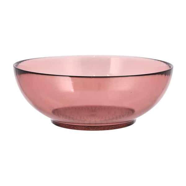 Kusintha rózsaszín üveg salátás tál, ø 24 cm - Bitz