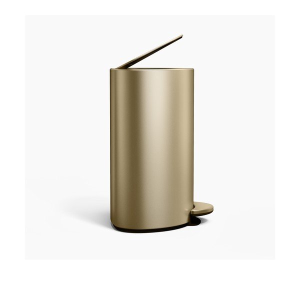 Matt aranyszínű acél pedálos szemetes 6 l – simplehuman-image-2