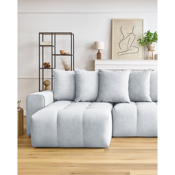 Világosszürke sarokkanapé (bal oldali) Mont-Blanc – Bobochic Paris-image-1