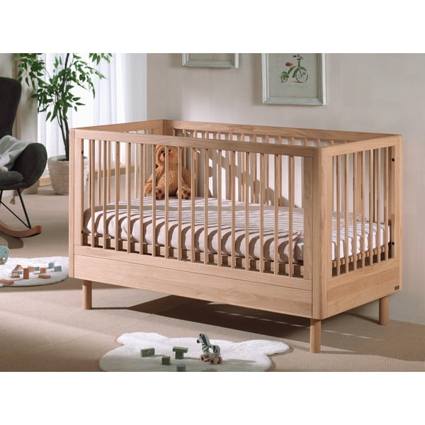 Natúr színű tölgyfa babaágy 70x140 cm Forrest – Vipack-image-4