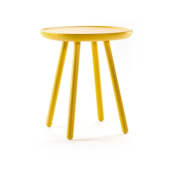 Naïve sárga tárolóasztal, ø 45 cm - EMKO