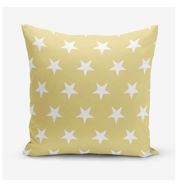 Sárga csillag mintás párnahuzat, 45 x 45 cm - Minimalist Cushion Covers
