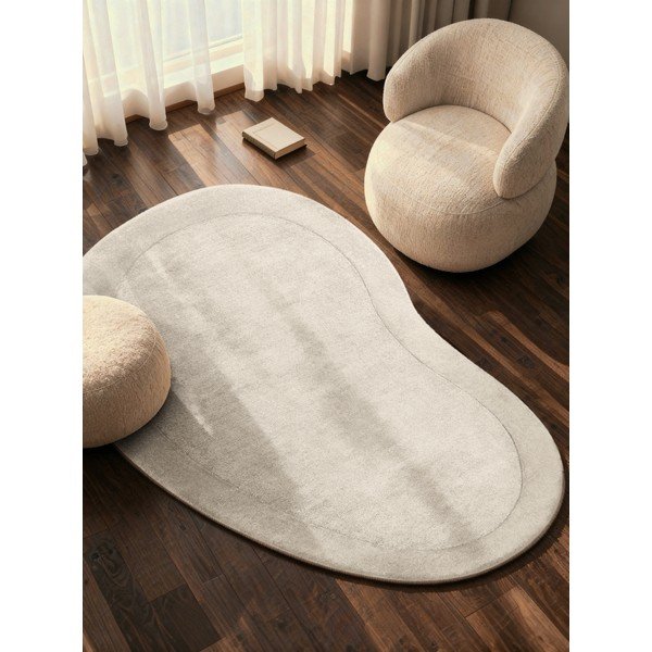 Krémszínű kézi szövésű gyapjúkeverék szőnyeg 125x200 cm Kari Organic – Villeroy&Boch-image-1