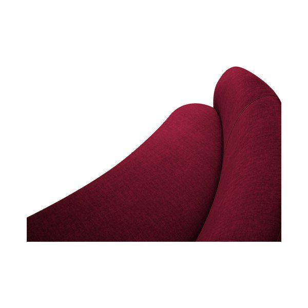 Debbie bordó bársony aszimmetrikus kanapé, jobb oldali - Mazzini Sofas-image-4