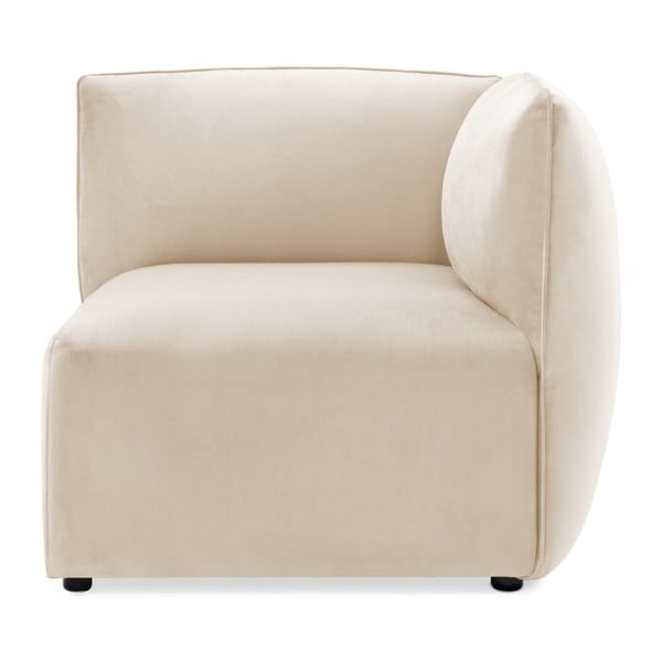 Velvet Cube szürkés krémszínű kanapé, jobboldali sarokelem - Vivonita